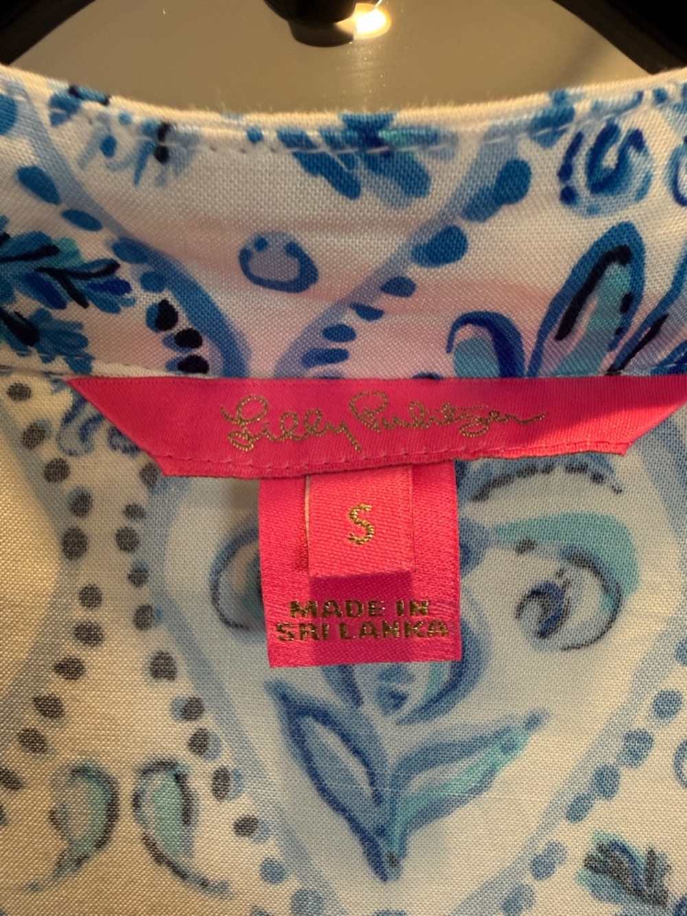 Lilly Pulitzer Blue & Pink Paisley Print Tunic with Tassel Hem - Picture 2 of 7